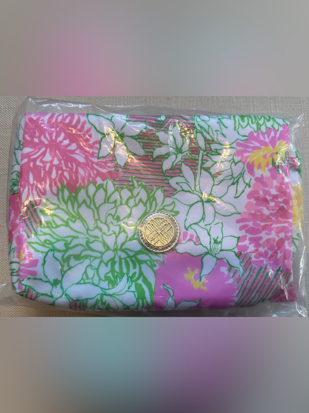 Lilly Pulitzer Pink Floral Cosmetic Pouch